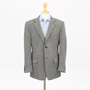Joseph & Feiss 40R Gray HB 2-Button Sport Coat Blazer Jacket B250